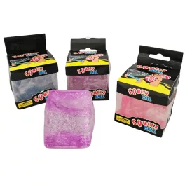   Ice Cube squishy kocka, 5 cm-es, csillogó, többféle változat