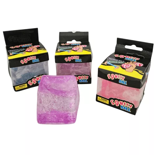 Ice Cube squishy kocka, 5 cm-es, csillogó, többféle változat