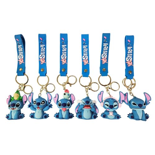 Stitch kulcstartó pánttal, 5-6 cm magas, többféle