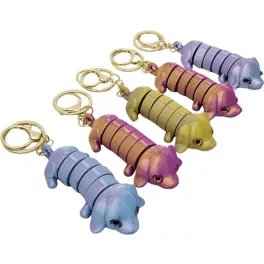   Kutyás 3D kulcstartó figura, többszínű felület, kb. 9 cm, többféle színben