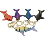 Cápa 3D kulcstartó figura, többszínű felület, kb. 9 cm, többféle színben