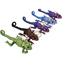   Kaméleon 3D kulcstartó figura, többszínű felület, kb. 11 cm, többféle színben