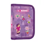 OXY GO iskolatáska szett, hátizsák tolltartóval és tornazsákkal, Minecraft mintás, Playworld Girl, lila-rózsaszín