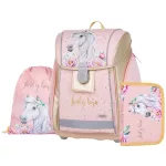 Lovas mágneszáras ergonómikus iskolatáska tolltartóval és tornazsákkal, Premium Light, Lovely horse, PICI SZÉPSÉGHIBÁVAL!