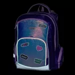 Fashion ergonómikus hátizsák, iskolatáska tolltartóval és tornazsákkal, OXY GO, rózsaszín-lila