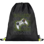 OXY Premium csatos iskolatáska szett tolltartóval és tornazsákkal, Gamer, zöld-fekete