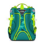 Dinoszaurusz ergonómikus hátizsák, iskolatáska tolltartóval és tornazsákkal, OXY GO Dino, zöld