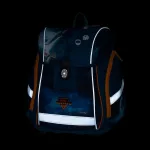 Space mágneszáras ergonómikus iskolatáska tolltartóval és tornazsákkal, Premium Light, Mars, kék