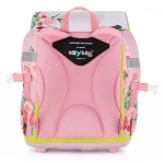 Lovas csatos ergonómikus iskolatáska tolltartóval és tornazsákkal, Premium, zöld-rózsaszín