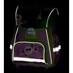 Lovas csatos ergonómikus iskolatáska tolltartóval és tornazsákkal, Premium, zöld-rózsaszín