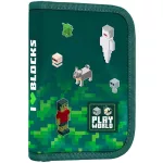 OXY Premium Light mágneszáras iskolatáska szett tolltartóval és tornazsákkal, Playworld, Minecraft mintás