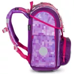 OXY Premium csatos iskolatáska szett tolltartóval és tornazsákkal, Playworld Girl, rózsaszín-lila