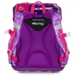 OXY Premium csatos iskolatáska szett tolltartóval és tornazsákkal, Playworld Girl, rózsaszín-lila