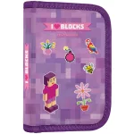 OXY Premium csatos iskolatáska szett tolltartóval és tornazsákkal, Playworld Girl, rózsaszín-lila