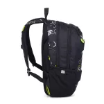 OXY Sport hátizsák, iskolatáska beledobálós tolltartóval, 3 rekeszes, 46x32x16cm, Graffiti, fekete