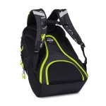 OXY Sport hátizsák, iskolatáska beledobálós tolltartóval, 3 rekeszes, 46x32x16cm, Graffiti, fekete