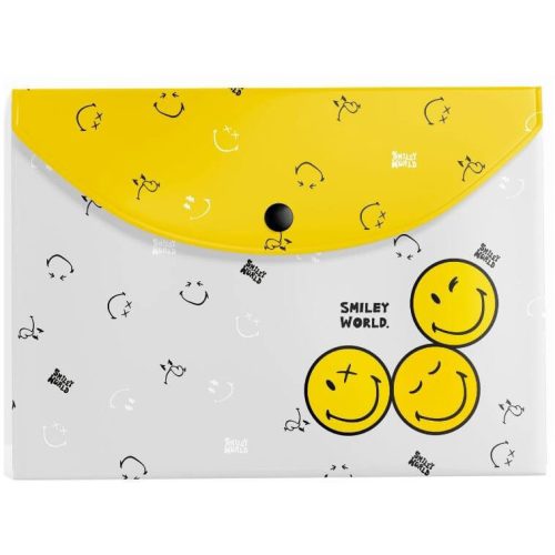 Smiley World irattartó tasak A/4, patentos, műanyag