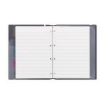 Gyűrűskönyv A/4, 4 gyűrűs, lefűzhető lapokkal , 90 lap (vonalas, pontozott és üres), VERDE, mélyzöld