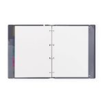 Gyűrűskönyv A/4, 4 gyűrűs, lefűzhető lapokkal , 90 lap (vonalas, pontozott és üres), VERDE, mélyzöld