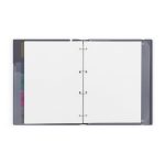 Gyűrűskönyv A/4, 4 gyűrűs, lefűzhető lapokkal , 90 lap (vonalas, pontozott és üres), VERDE, petrol színű