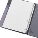 Gyűrűskönyv A/4, 4 gyűrűs, lefűzhető lapokkal , 90 lap (vonalas, pontozott és üres), VERDE, petrol színű