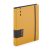 Gyűrűskönyv A/5, 4 gyűrűs, lefűzhető lapokkal , 90 lap (vonalas, pontozott és üres), VERDE, mustársárga