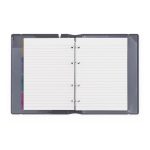 Gyűrűskönyv A/5, 4 gyűrűs, lefűzhető lapokkal , 90 lap (vonalas, pontozott és üres), VERDE, mustársárga