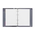 Gyűrűskönyv A/5, 4 gyűrűs, lefűzhető lapokkal , 90 lap (vonalas, pontozott és üres), VERDE, mustársárga