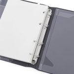 Gyűrűskönyv A/5, 4 gyűrűs, lefűzhető lapokkal , 90 lap (vonalas, pontozott és üres), VERDE, mustársárga