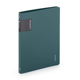 Műanyag gyűrűskönyv A/4, 4 gyűrűs, VERDE, mélyzöld