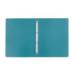 Műanyag gyűrűskönyv A/4, 4 gyűrűs, VERDE, petrol színű