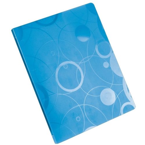 Műanyag gyűrűskönyv A/4, 4 gyűrűs, neocolori, kék