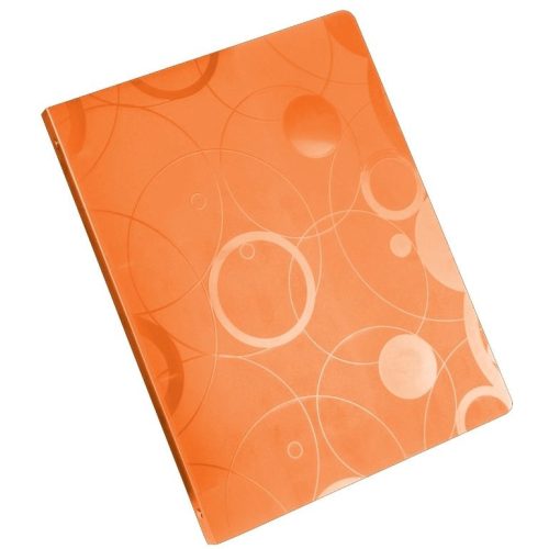 Műanyag gyűrűskönyv A/4, 4 gyűrűs, neocolori, narancs