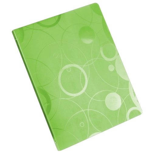 Műanyag gyűrűskönyv A/4, 4 gyűrűs, neocolori, zöld