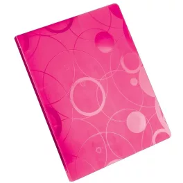   Műanyag gyűrűskönyv A/4, 4 gyűrűs, neocolori, rózsaszín