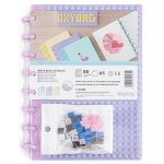 Brick jegyzetfüzet, notesz A/5, spirál, vonalas, keményfedeles alaplappal és kockákkal, lila