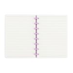 Brick jegyzetfüzet, notesz A/5, spirál, vonalas, keményfedeles alaplappal és kockákkal, lila