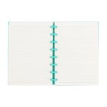 Brick jegyzetfüzet, notesz A/5, spirál, vonalas, keményfedeles alaplappal és kockákkal, türkiz
