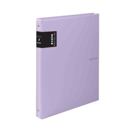   Műanyag gyűrűskönyv A/5, 4 gyűrűs, vonalas jegyzetlapokkal, 100 lapos, PASTELINI, pasztell lila