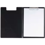 Felírótábla, fedeles, A/5, PVC, fekete