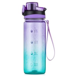   Oxybag kulacs, 800 ml, BPA mentes, OXY Life motivációs kulacs, Ombre Azur, türkiz-lila