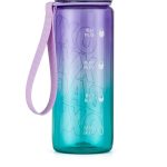 Oxybag kulacs, 800 ml, BPA mentes, OXY Life motivációs kulacs, Ombre Azur, türkiz-lila