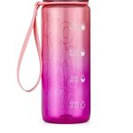 Oxybag kulacs, 800 ml, BPA mentes, OXY Life motivációs kulacs, Ombre Rose, rózsaszín-barack