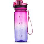 Oxybag kulacs, 800 ml, BPA mentes, OXY Life motivációs kulacs, Ombre Fuchsia, lila-rózsaszín