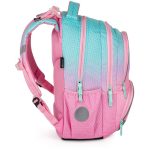 OXY Next iskolatáska szett, hátizsák tolltartóval és tornazsákkal, Ombre Pink, rózsaszín-türkiz