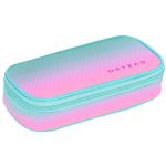OXY Next iskolatáska szett, hátizsák tolltartóval és tornazsákkal, Ombre Pink, rózsaszín-türkiz