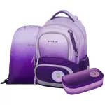 OXY Next iskolatáska szett, hátizsák tolltartóval és tornazsákkal, Purple, lila