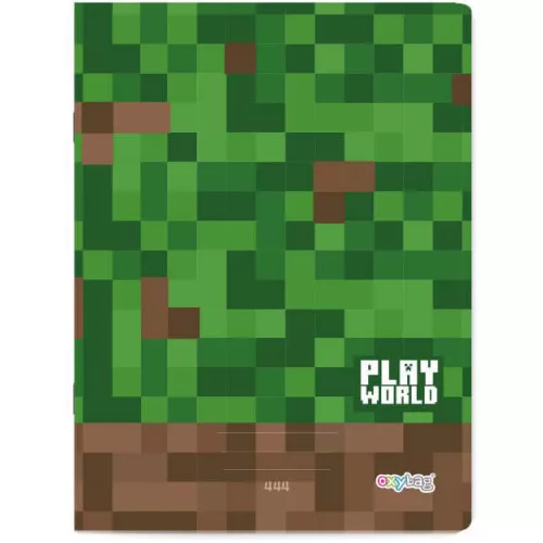 Minecraft mintás füzet A/4, 40 lapos, vonalas, OXY Playworld 444
