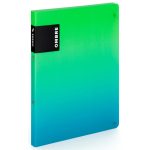 Műanyag gyűrűskönyv A/4, 2 gyűrűs, OMBRE, zöld-kék