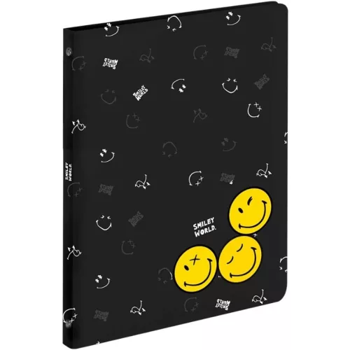 Smiley World műanyag gyűrűskönyv A/4, 4 gyűrűs
